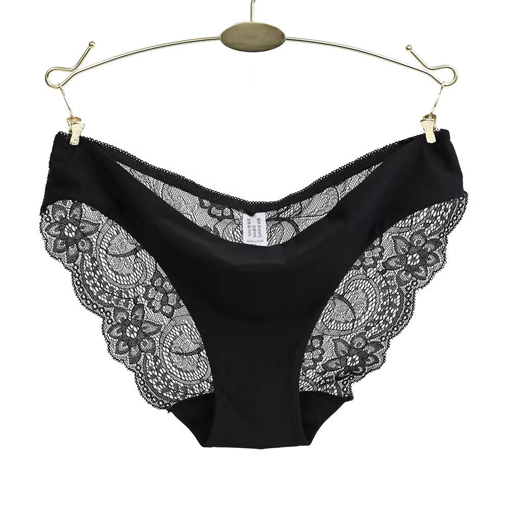 Ladies Underwear Woman Panties Sexy Lace plus Size Panty Transparent Low-Rise Cotton Briefs Intimates New Hot Sale