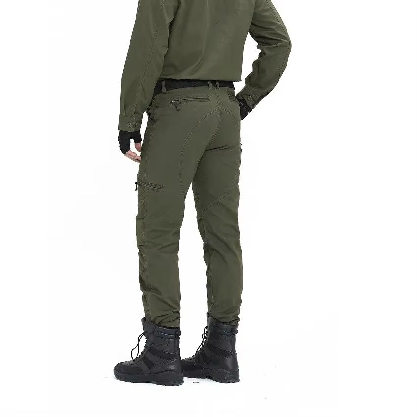 2024 Men'S Cargo Pant Cotton Pants Khaki Men Military Camo Green Gray Work Many Pocket Cotton Camouflage Black Tactical Trousers