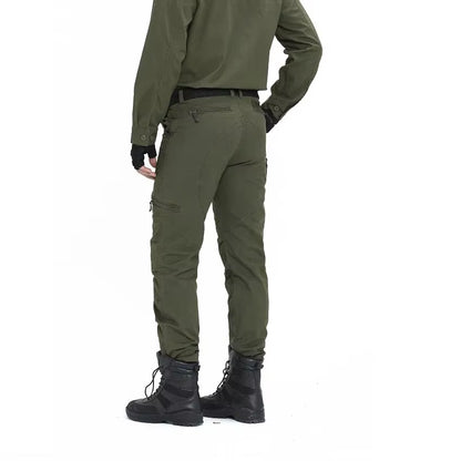 2024 Men'S Cargo Pant Cotton Pants Khaki Men Military Camo Green Gray Work Many Pocket Cotton Camouflage Black Tactical Trousers