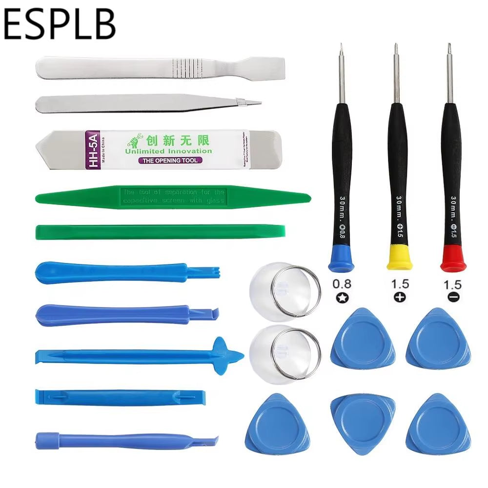 20 in 1 Mobile Phone Repair Tool Kits Disassembly Screwdriver Spudger Tweezers Suckers Screen Opening Tool Set for Iphone