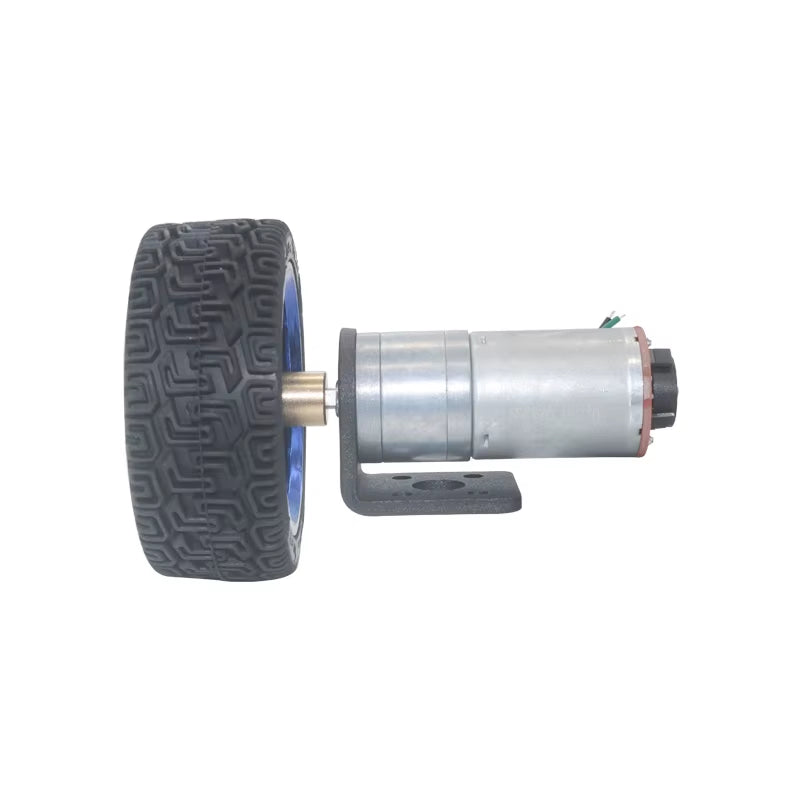 Diy Arduino Geared Motors 6V 12V 24V DC Gear Motor with Encoder and 65Mm Wheel Coupling Kit for Robot Smart Car Gearmotors