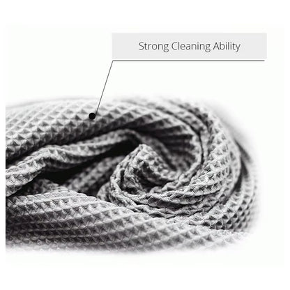 2PC Car Wash Towel Glass Cleaning Water Drying Microfiber Window Clean Wipe Auto Detailing Waffle Weave for Kitchen Bath 40*40Cm