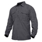 Mens Long Sleeve Shirts Summer Lightweight Quick Drying Shirt Hiking Nylon Shirts Long Sleeve Outdoor Work Cargo Shirts