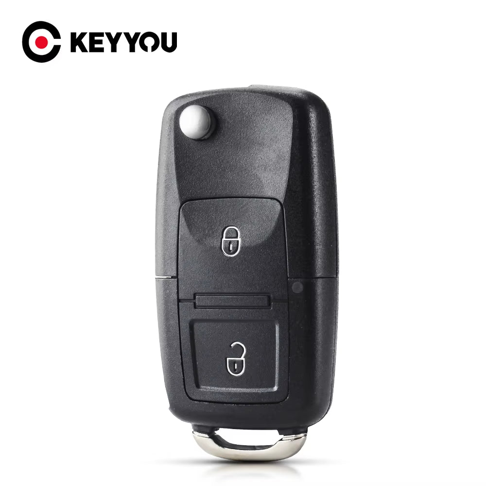 2 Buttons Remote Flip Folding Car Key Shell for VW Volkswagen MK4 Bora Golf 4 5 6 Passat Polo Bora Touran