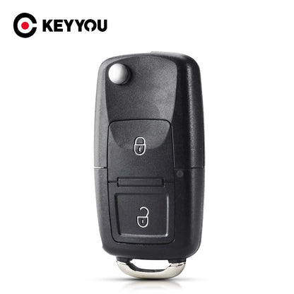 2 Buttons Remote Flip Folding Car Key Shell for VW Volkswagen MK4 Bora Golf 4 5 6 Passat Polo Bora Touran