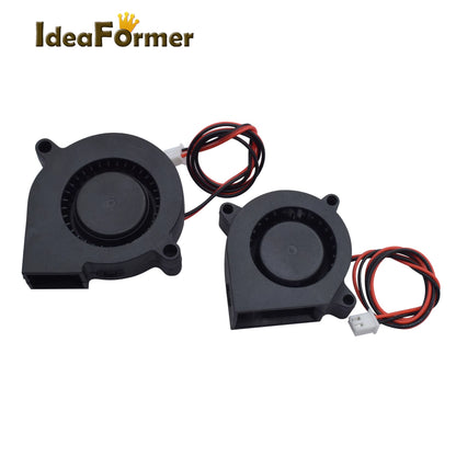 1 Pcs 4020/5015 Blower Turbo Cooling Fan Brushless DC 12V&24V 3D Printer with 2Pin Dupont Wire Cooler 30Cm Wire for J-Head