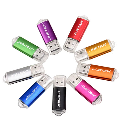 New Portable USB Flash Drives Free Custom Logo Metal Pen Drive with Key Chain Memory Stick 64GB/32GB/16GB/8GB/4GB Pendrive U Di