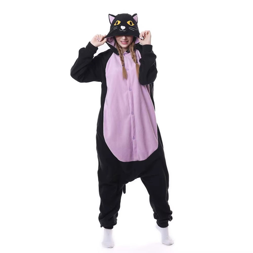 Blue Stitch Kigurumi Animal Adults Cat Bear Shark Onesies Pajama Raccoon Costumes Dragon Jumpsuit Christmas