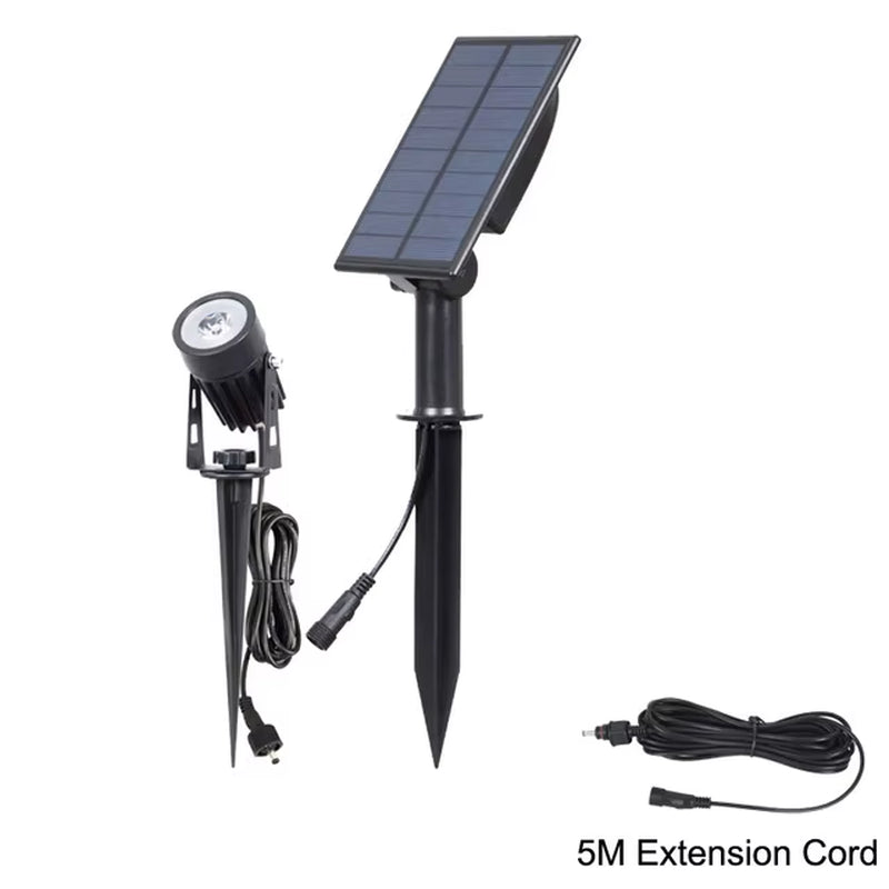T-SUN LED Landscape Solar Spotlights Waterproof Outdoor Solar Lights Auto ON/OFF Solar Wall Lights for Garden Driveway Pathway
