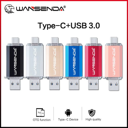 Hotsale  OTG USB Flash Drive Type C Pen Drive 512GB 256GB 128GB 64GB 32GB 16GB USB Stick 3.0 Pendrive for Type-C Device