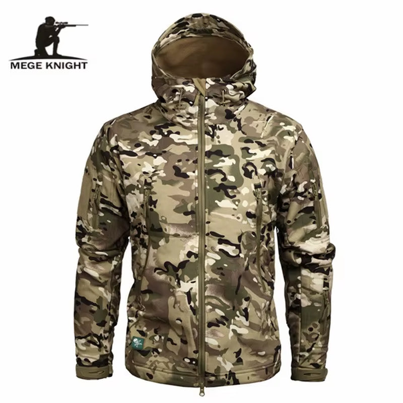 Mege Brand Clothing Autumn Men'S Military Camouflage Fleece Jacket Army Tactical Clothing Male Camouflage Windbreakers