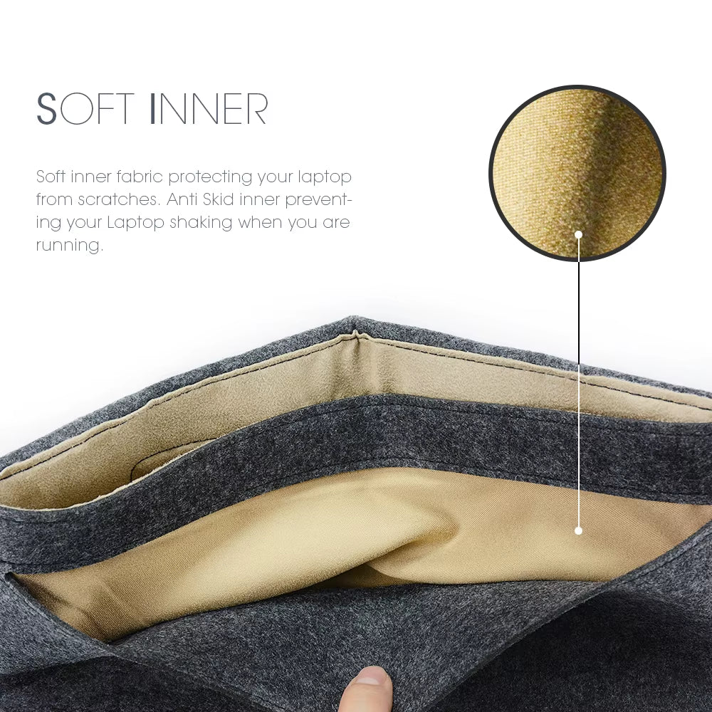 Soft Sleeve Laptop Bag for Macbook Air Pro Retina 11 12 13 14 15 Inch Notebook Tablet Case Cover for HP Dell Macbook with Gift
