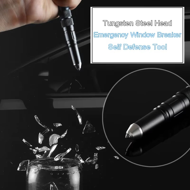 4-In-1 Portable Tactical Pen Flashlight Bottle Opener Emergency Glass Breaker Outdoor Self Defense EDC Pen Tool Gift Box