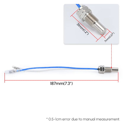 LZONE - Water Temperature Oil Temperature Sensor Temp Sender Temp Sensor Auto Gauge Car Meter Sensor Sender Unit 1/8 NPT 1/8"