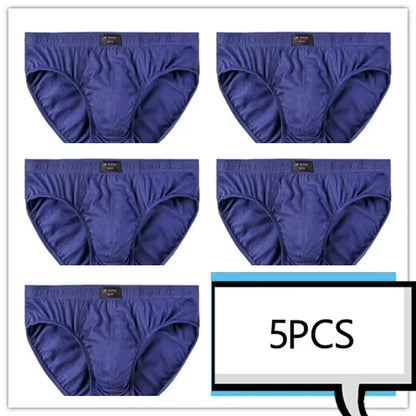 100% Cotton Briefs Mens Comfortable Underpants Man Underwear M/L/XL/2XL/3XL/4XL/5XL 5Pcs/Lot Free & Drop Shipping