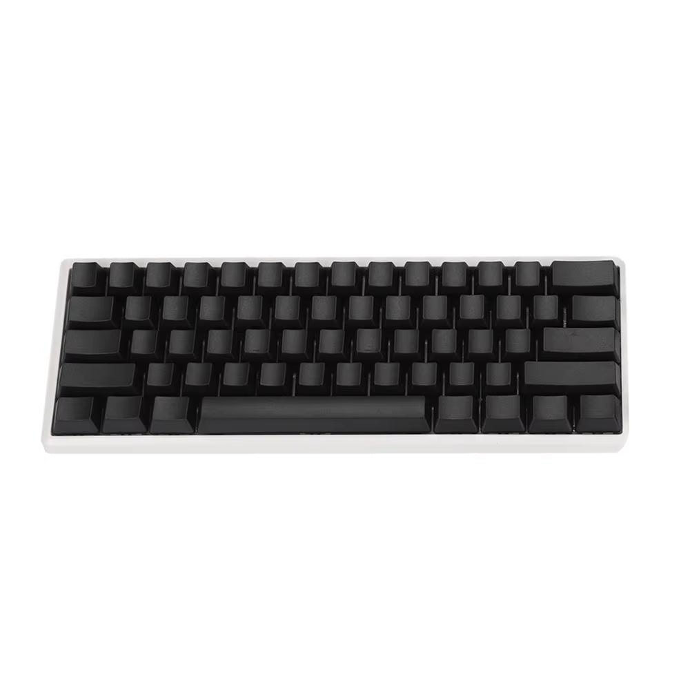 White Black Gray Green Blank Thick PBT OEM Profile 62 Key ISO 61 ANSI Keycaps for MX Switches Mechanical Keyboard (Only Keycap)