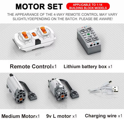 Technical Motor Power Functions Parts IR Speed APP Remote Control Battery Box Servo Light Receiver PF Car Building Blocks Bricks