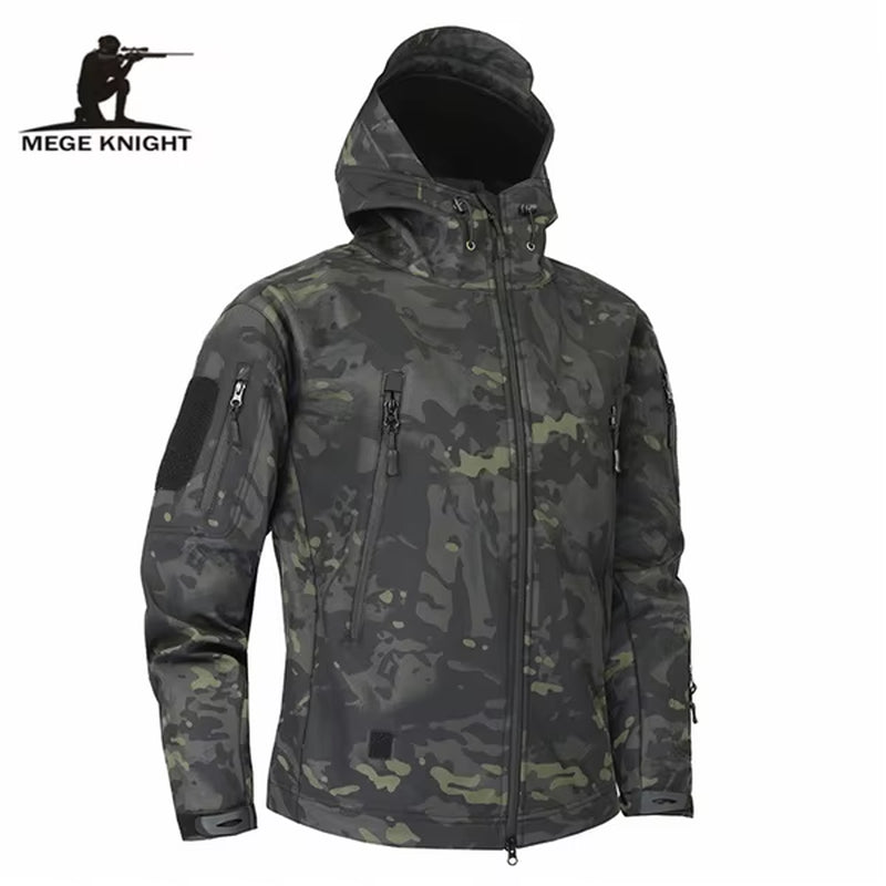 Mege Brand Clothing Autumn Men'S Military Camouflage Fleece Jacket Army Tactical Clothing Male Camouflage Windbreakers