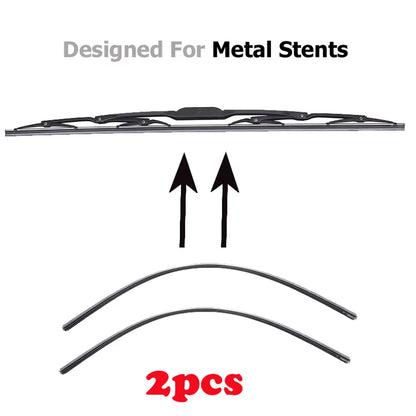 2Pcs/Lot Car Rubber Vehicle Insert Strips Wiper Blade Blades (Refill) 6Mm/8Mm 14"16"22"24"26" Car Accessories Soft Refills