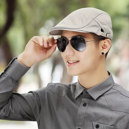 55-59Cm 60-63Cm Male Summer plus Size Newsboy Caps Men Casual Ivy Hat Pure Cotton Flat Peaked Cap Women Big Size Beret Hats