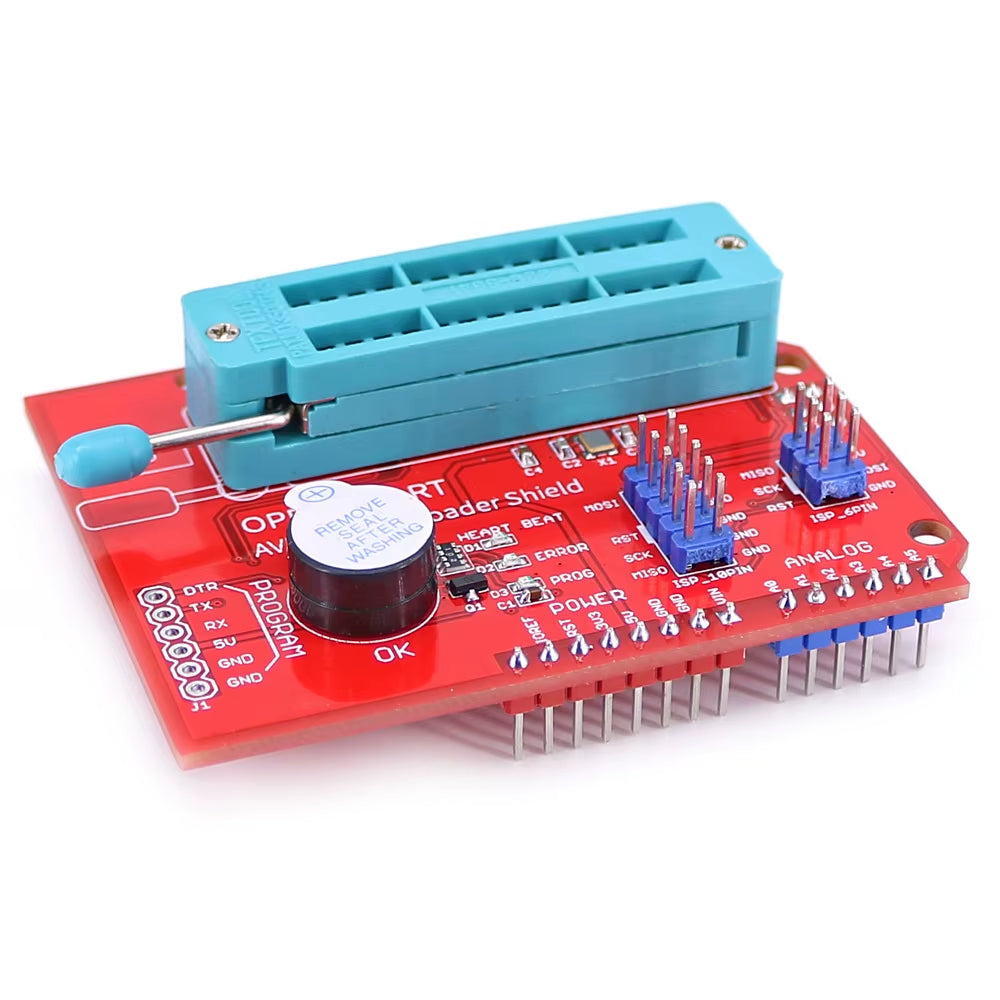 AVR ISP Bootloader Shield Burning Programmer Board for Atmega328P Bootloader Module with Buzzer and LED Indicator for 328P Board