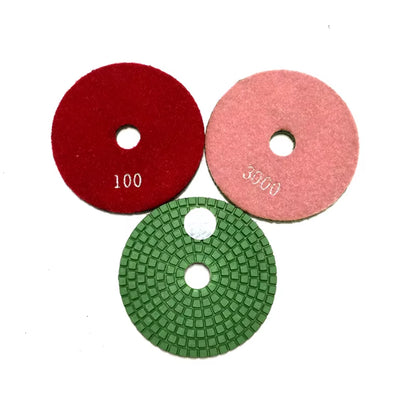 10 Pcs/Lot 4 Inch/100Mm Wet Polishing Pads/Granite Polishing Pads /Diamond Polishing Pad for Marble Diamond Tools (4DS1)