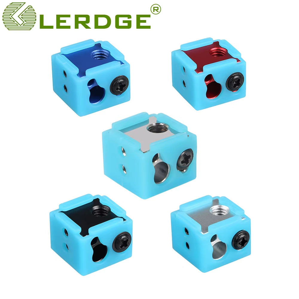 Aluminium Heat Block for J-Head Extruder Hotend 3D Printers High Temp Silicone Socks Parts BP6 Heating Block Accessories
