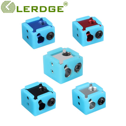 Aluminium Heat Block for J-Head Extruder Hotend 3D Printers High Temp Silicone Socks Parts BP6 Heating Block Accessories