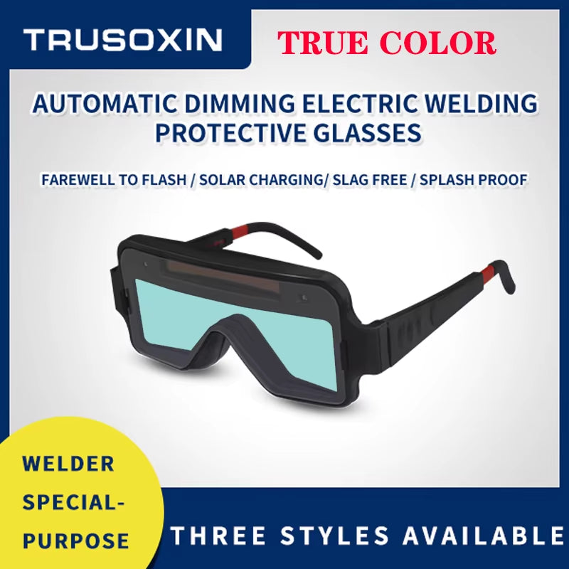 Solar Auto Darkening Eyes Mask True Color Welding Helmet Welding Mask Eyeshade/Patch/Eyes Goggles for Welder Eyes Glasses