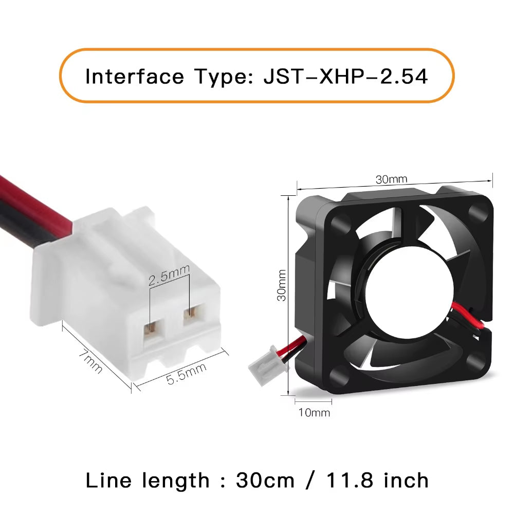 5015/5010/4020/4010/3010 5V/12V/24V Cooling Turbo Fan Brushless 2Pin for 3D Printer Extruder DC Cooler Blower Part Plastic Fans