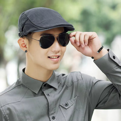55-59Cm 60-63Cm Male Summer plus Size Newsboy Caps Men Casual Ivy Hat Pure Cotton Flat Peaked Cap Women Big Size Beret Hats