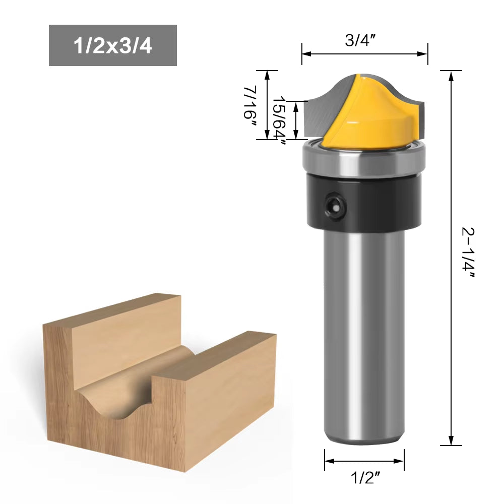 3/4" Faux Panel Ogee Groove Router Bit - 1/4" 1/2''8" 12Mm Shank Woodworking Cutter Tenon Cutter for Woodworking Tools