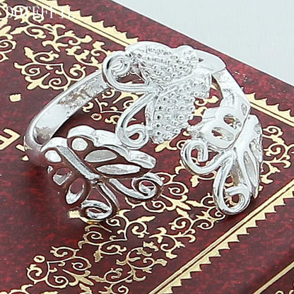 925 Sterling Silver Three Butterfly Ring for Women Wedding Engagement Party Fashion Charm Jewelry