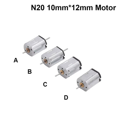 Micro 10Mm*12Mm N20 Motor DC 3V 3.7V 6V 9V 12V High Speed Single/ Dual-Shaft Large Torque DIY N-Scale Toy Car Electric Engine