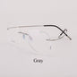 Titanium Rimless Fashion Designer Eyeglasses Optical Glasses Frame Men and Women Eyewear Lightweight Flexible Spectacle