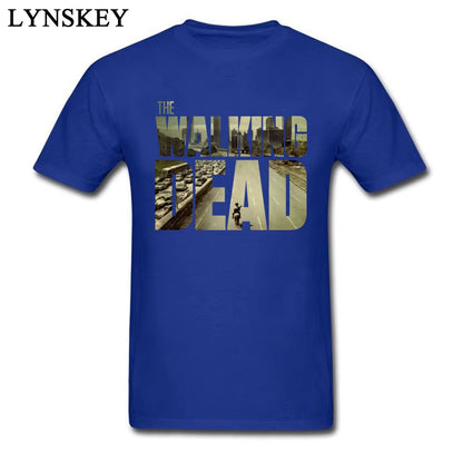 The Walking Dead Funky T-Shirt Man'S Short Sleeve Cotton Teeshirt Customized Boyfriend'S Top Cool Black