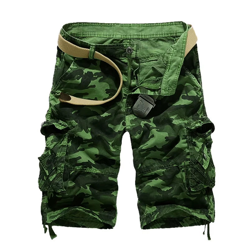 Camouflage Loose Cargo Shorts Men 2025 Summer Military Camo Short Pants Homme Cargo Shorts US Size