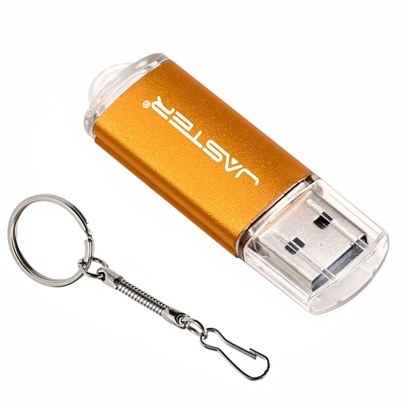 New Portable USB Flash Drives Free Custom Logo Metal Pen Drive with Key Chain Memory Stick 64GB/32GB/16GB/8GB/4GB Pendrive U Di