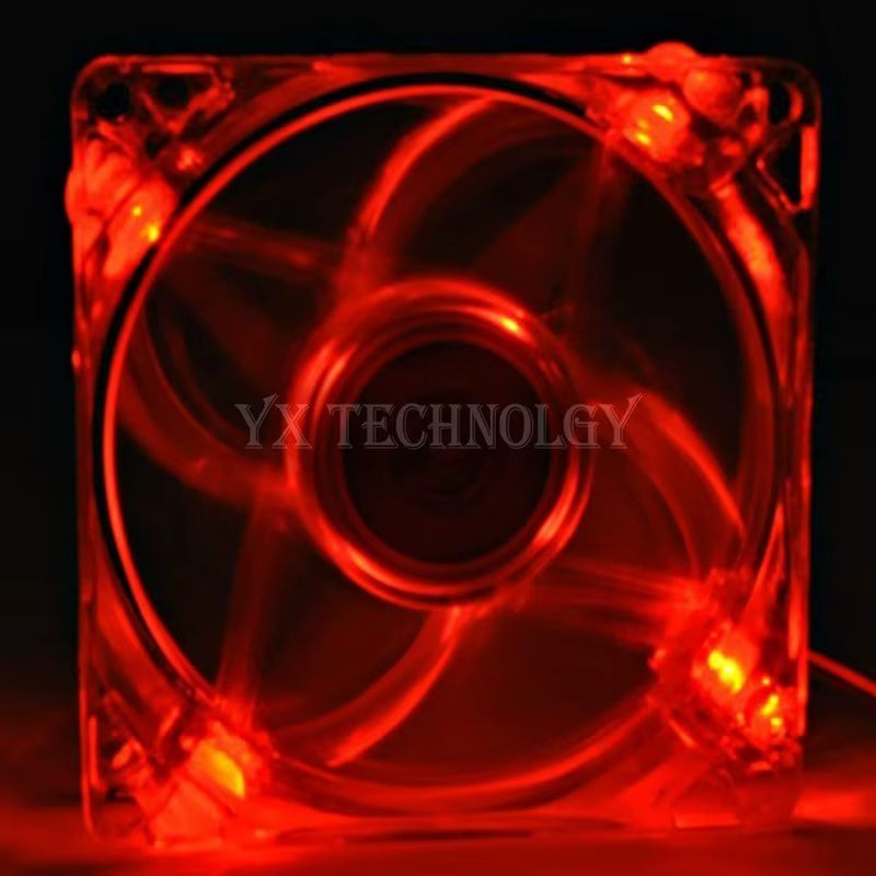 8025 GDT Green Red Bule Four Color LED PC Computer Case Brushless Cooling Fan 80Mm 8080X25Mm 8025S DC 12V 4Pin Cooler