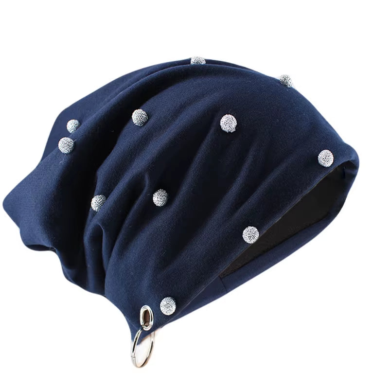 New Fashion Men Women Unisex Casual Hat with Skull Hoop Brand Hats Winter Warm Beanies Skullies Thick Adult Hip Hop Bonnet