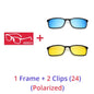 Polarized Sunglasses Men Women 5 in 1 Magnetic Clip on Glasses TR90 Optical Prescription Eyeglass Frames Magnet Clips