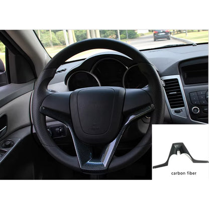 Car Carbon Fiber Interior Steering Wheel Trim for Chevrolet Classic Cruze Sedan Hatchback 2009-2015