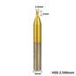 1Pc 6Mm Shank Titanium Coated Key Cutting Machine End Milling Cutter 1/1.5/2.0/2.5/3.0/4.0/5.0Mm Vertical Key Machine