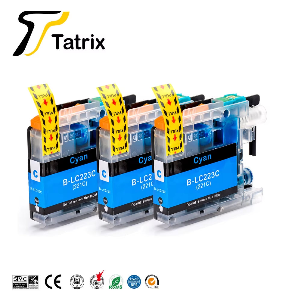 Tatrix with Chip LC223 LC221 Compatible Ink Cartridge for  MFC-J4420DW/J4620DW/J4625DW/J480DW/J680DW/J880DW Printer