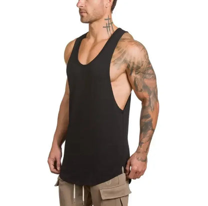 Brand Gym Clothing Men Bodybuilding and Fitness Stringer Tank Top Vest Sportswear Undershirt Muscle Workout Singlets