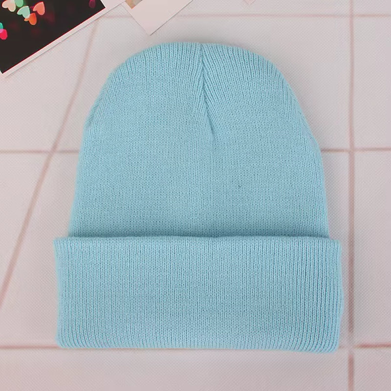 Solid Color Winter Hats for Woman New Beanies Knitted Cute Hat Girls Autumn Female Beanie Caps Warmer Bonnet Ladies Casual Cap
