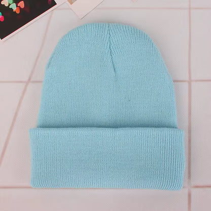 Solid Color Winter Hats for Woman New Beanies Knitted Cute Hat Girls Autumn Female Beanie Caps Warmer Bonnet Ladies Casual Cap