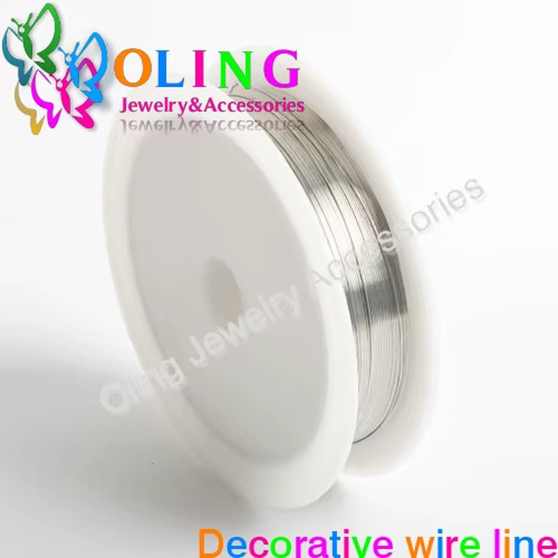 0.4MM 12M/Roll Wire Line Mixed Multicolor Plated Beaded Crafts DIY Choker Bracelet Necklace Jewelry Making