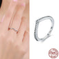 Hot Sale 100% 925 Sterling Silver Styles Stackable Ring Party Finger Wedding Rings for Women Original Fashion Jewelry Gift