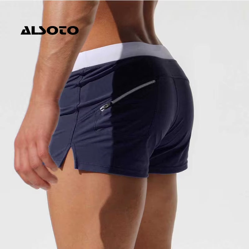 Shorts Men Zipper Pocket Casual Mens Shorts Fast Dry Boardshorts Joggers Men'S Trunks Summer Mens Short Homme Masculino